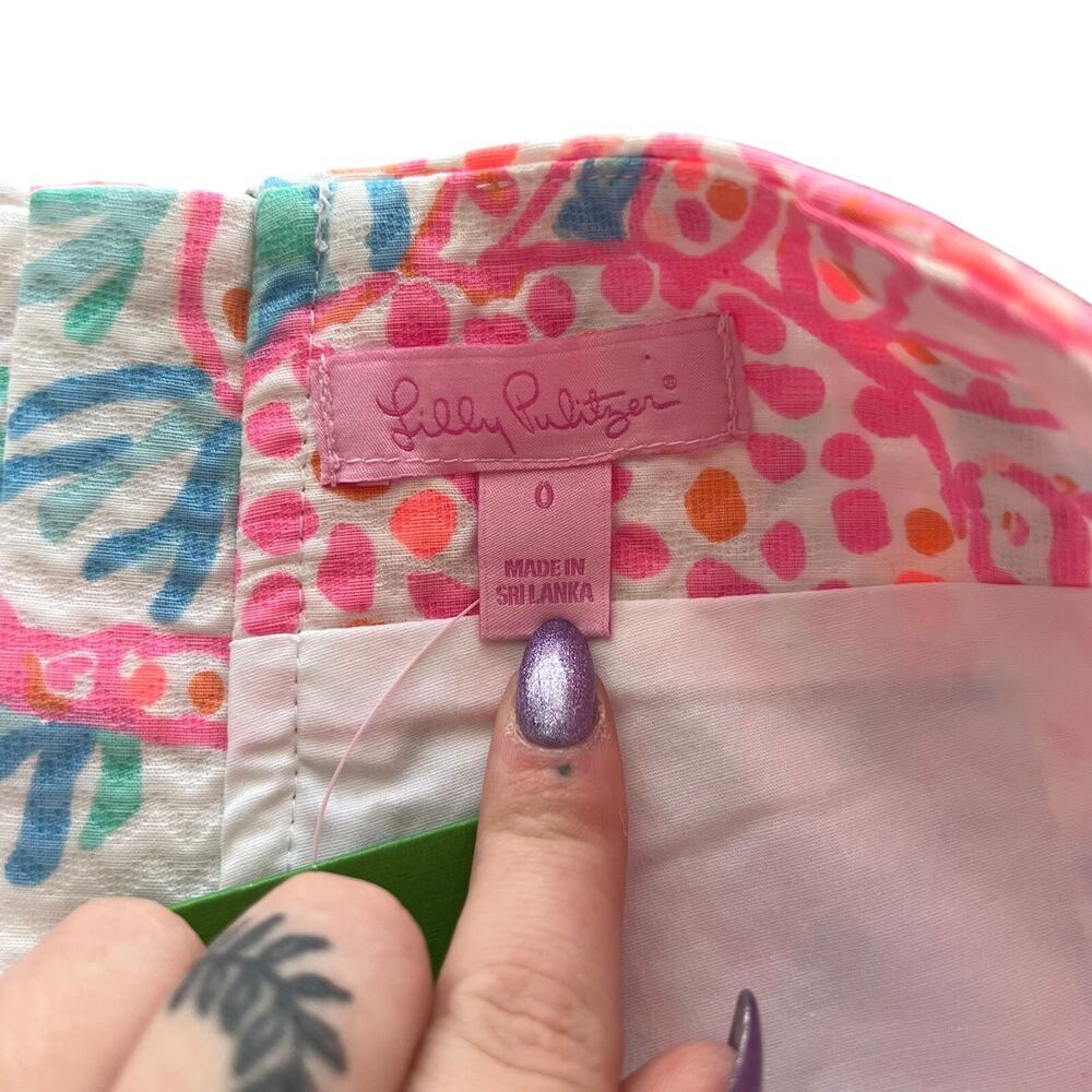 Lily Pulitzer Marigold Skort Crab Print Resort White Size 0 - Picture 3 of 8
